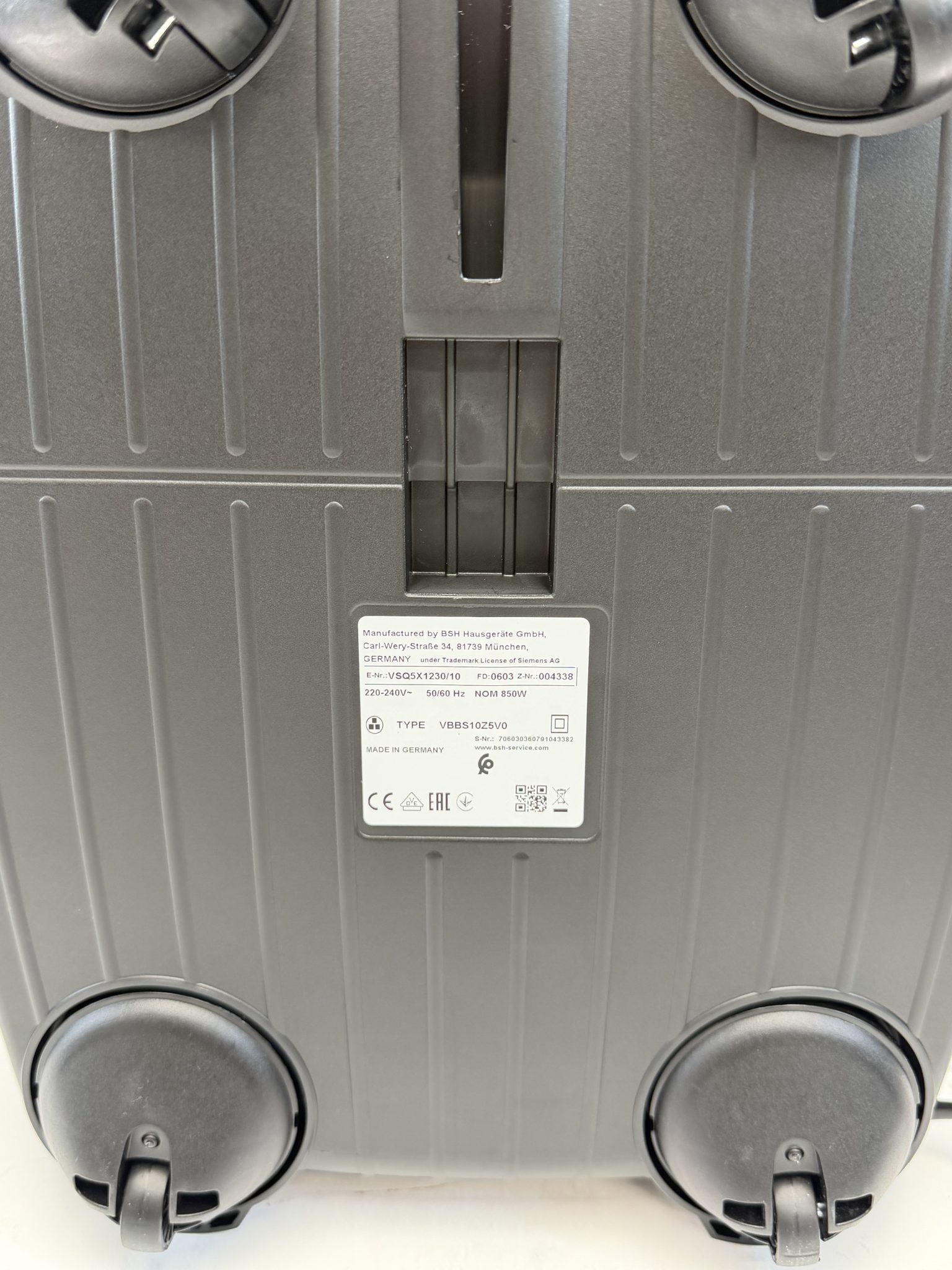 Siemens VSQ5X1232 dulkių siurblys