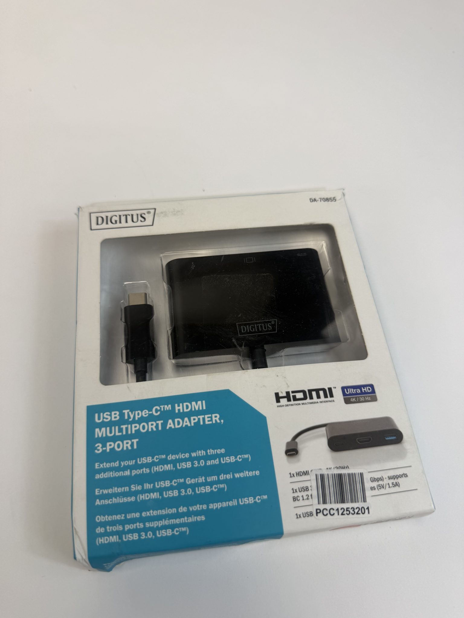 DIGITUS USB-C šakotuvas 3-in-1 su HDMI 4K