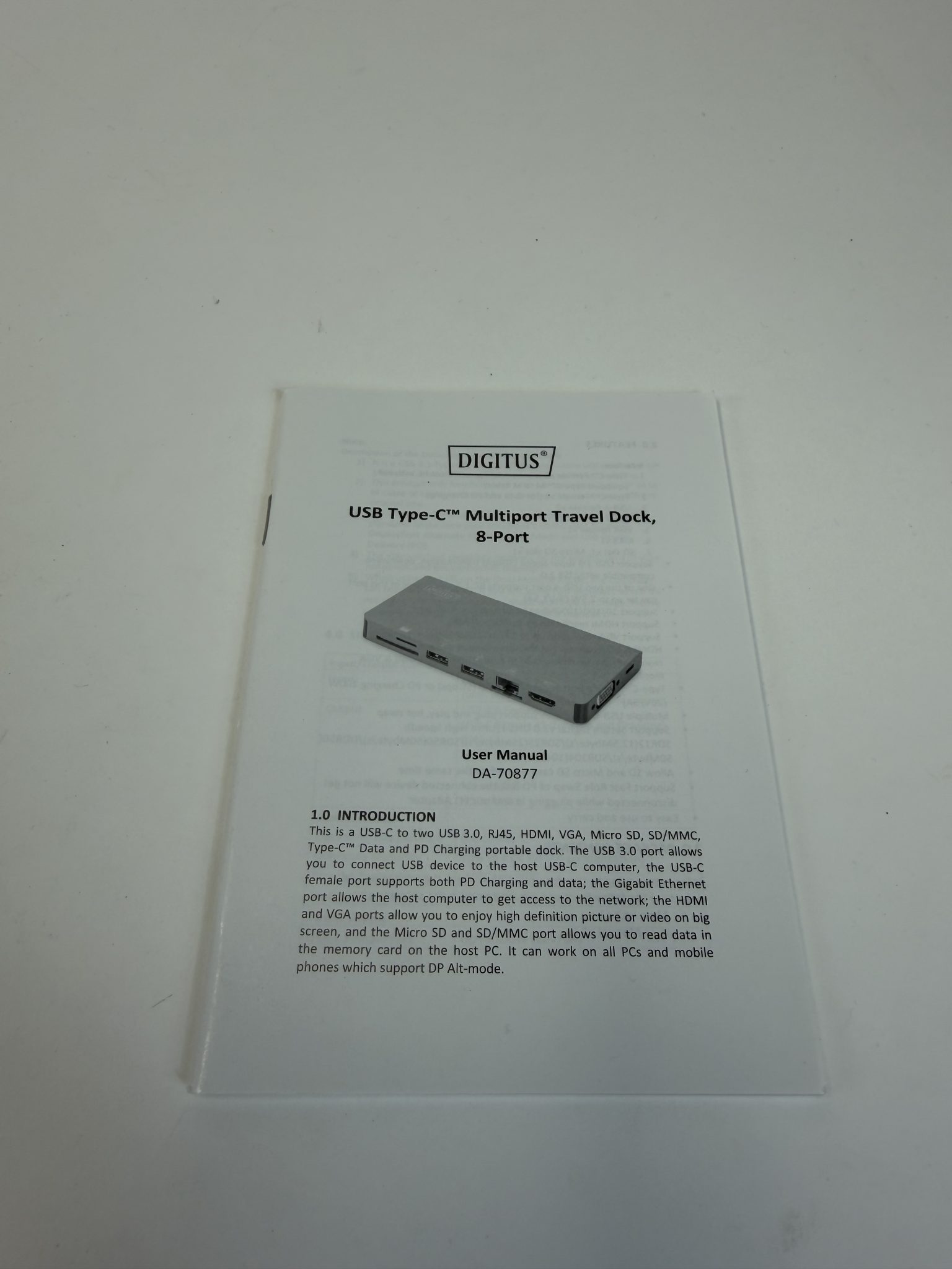 DIGITUS DA-70877, 8 jungčių USB-C dokavimo stotelė