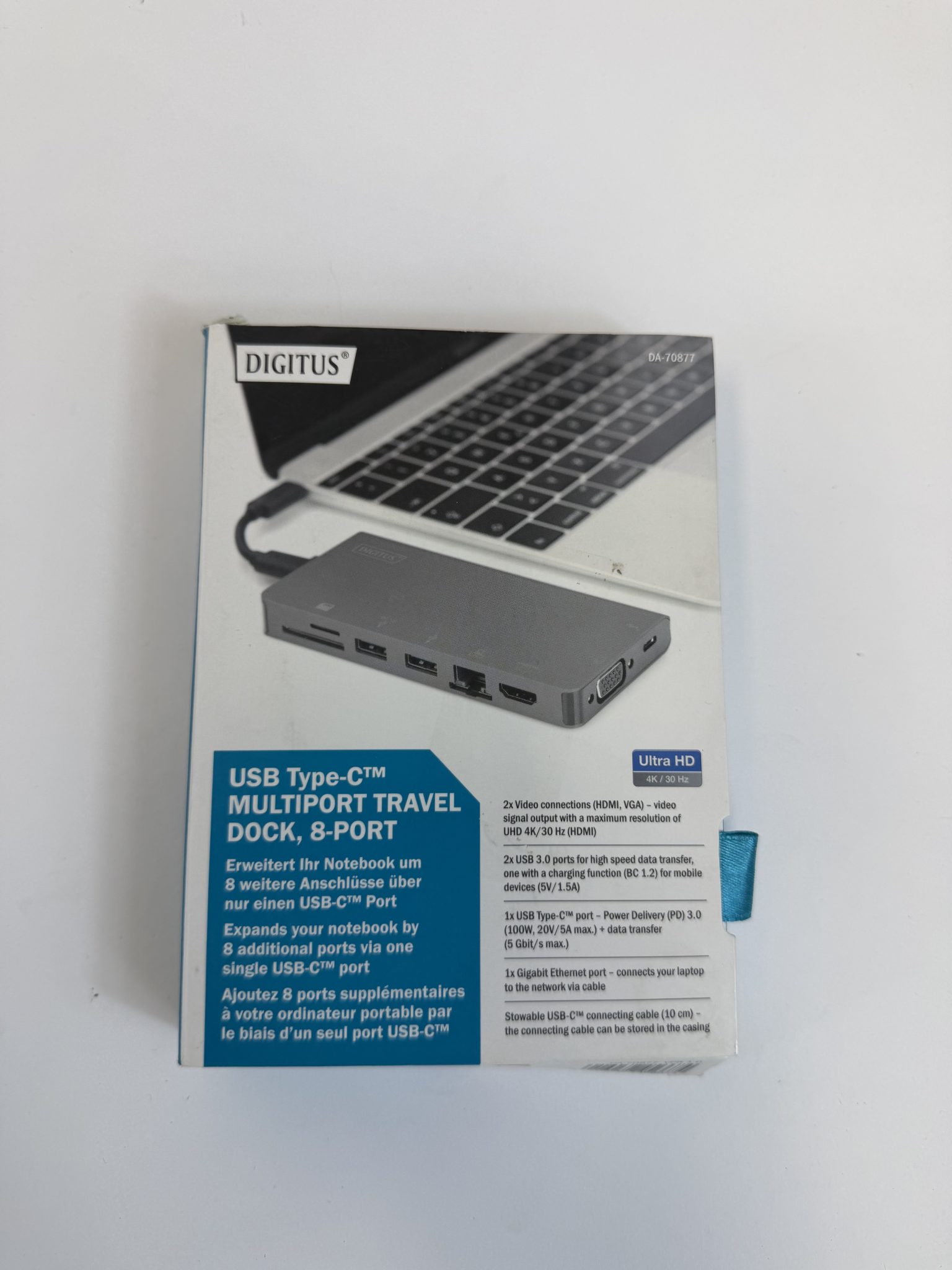 DIGITUS DA-70877, 8 jungčių USB-C dokavimo stotelė