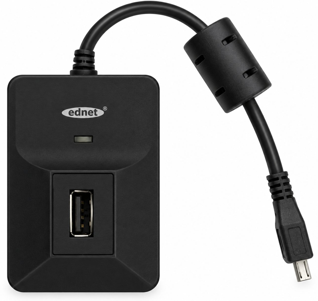 Ednet USB 2.0 šakotuvas su atminties kortelių skaitytuvu